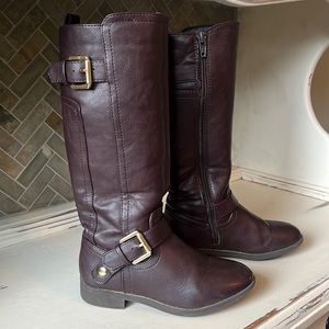 So girls riding boots brown 12